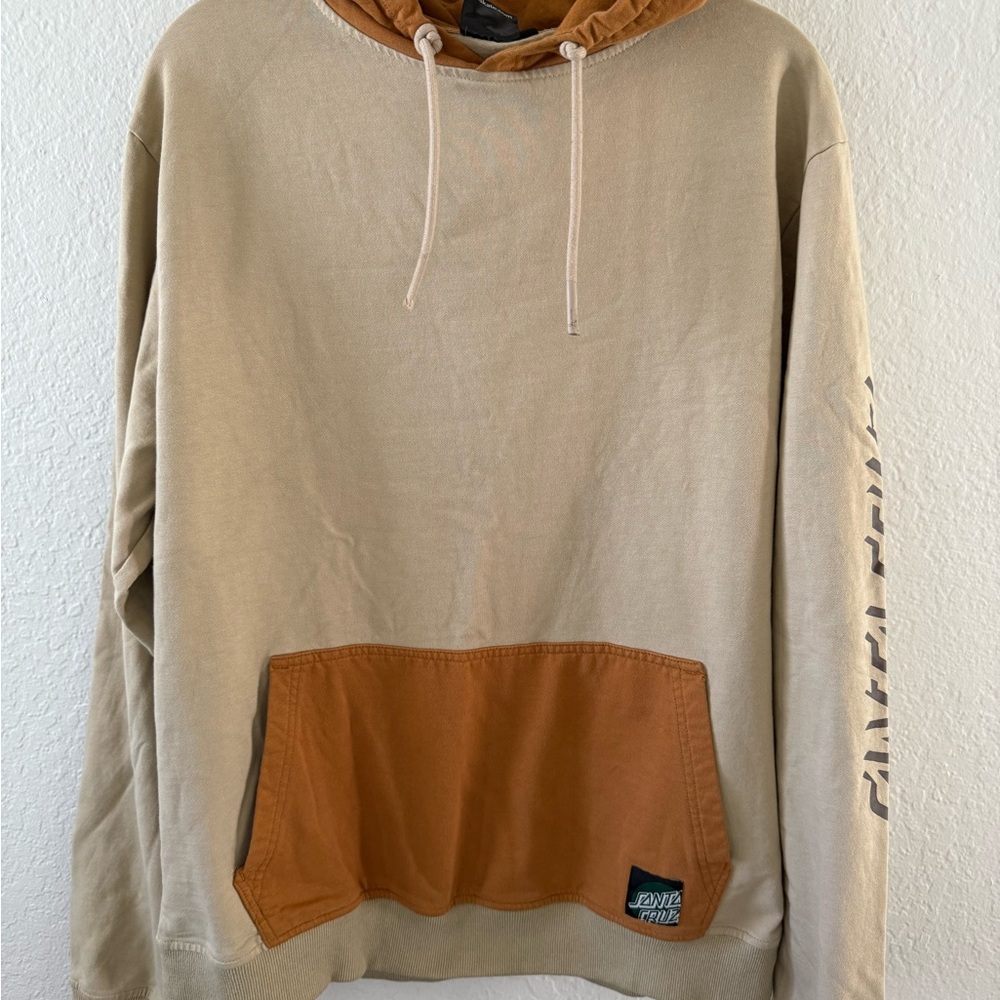 Santa Cruz Tan and Brown Men's Hoodie